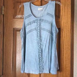Light Blue Flowy Tank